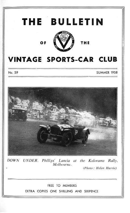 Vintage Rally in OZ, Silverstone, Thhame, Ulster Spring rally, Buxton cover