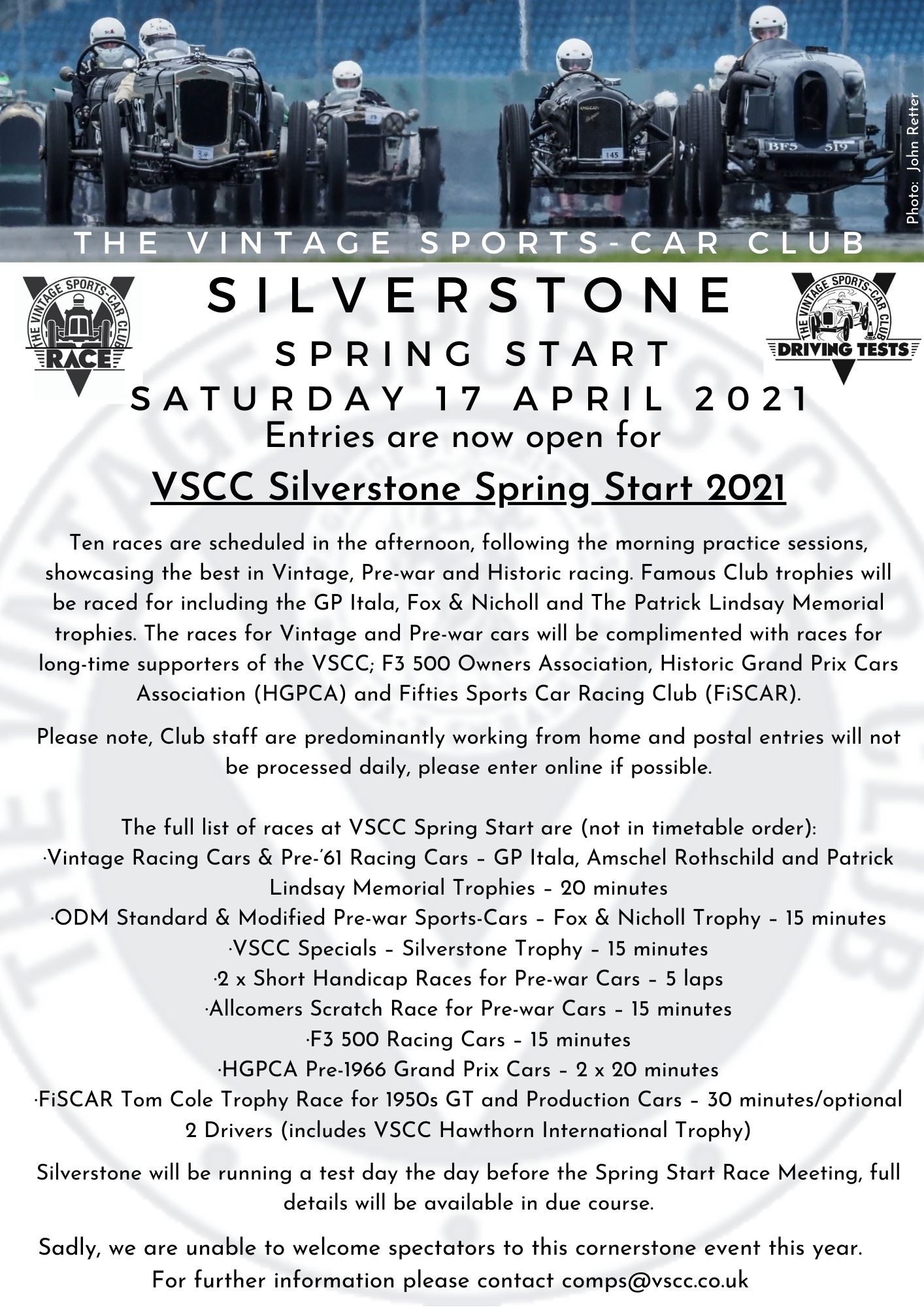 SILVERSTONE SPRING START - ENTRIES ARE OPEN cover